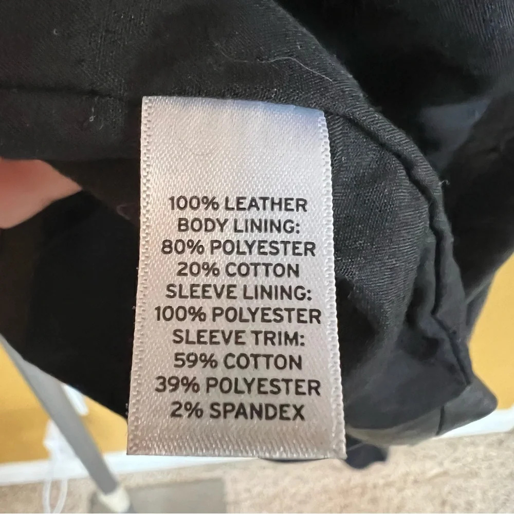 TROUVÉ Drape Front Leather Jacket Butter Soft - Picture 6 of 13